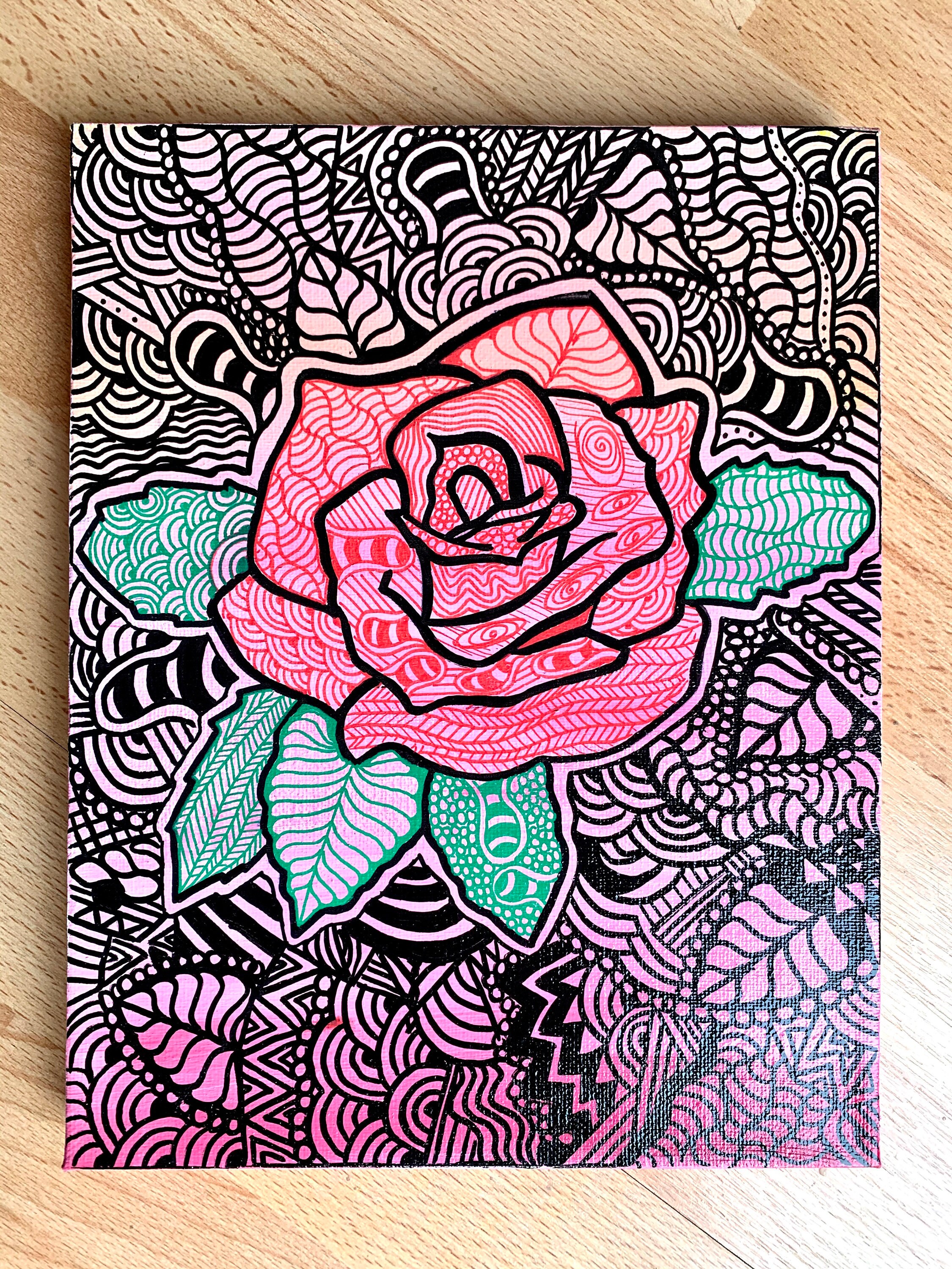 Zentangle Rose