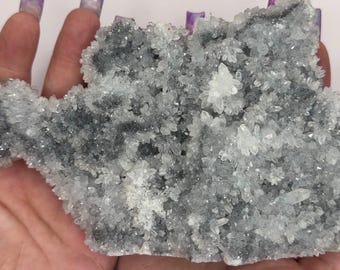 Calcite Dinosaur Crystal | Sparkling White Calcite Cluster | Natural Crystal Sculpture | One of a Kind Stone | Rare Crystal Statement Piece