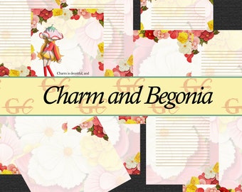 Charm and Begonia : Bible Journaling Printable Kit, faith ephemera, Charm, Deceit, Proverbs 31.30 bible verse