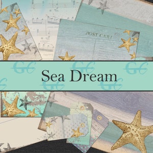 Sea Dream: Zestaw do samodzielnego wykonania do dzienników śmieciowych, albumów, artykułów piśmienniczych