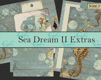 Sea Dream 2 Extras: Printable Crafting Set for Junk Journals, Scrapbooks, Stationery