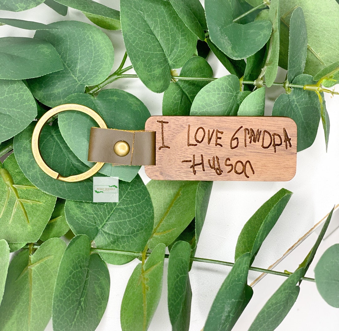 Handwritten Keychain / Engraved Keychain / Custom Keychain Etsy