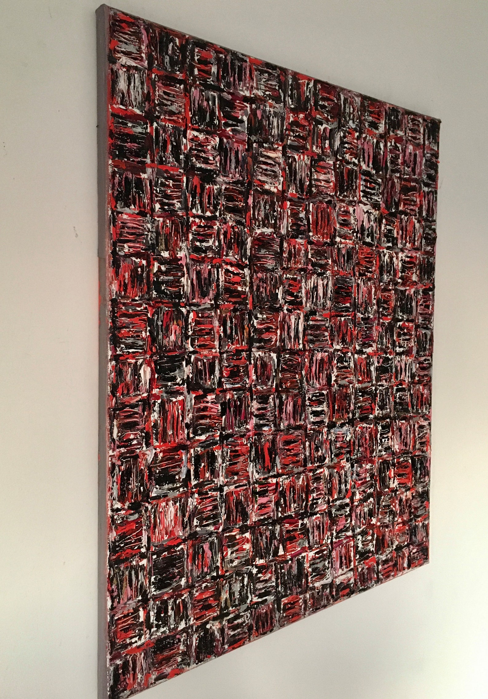 Abstract Squares Oil Painting On Canvas Imagination I Etsy