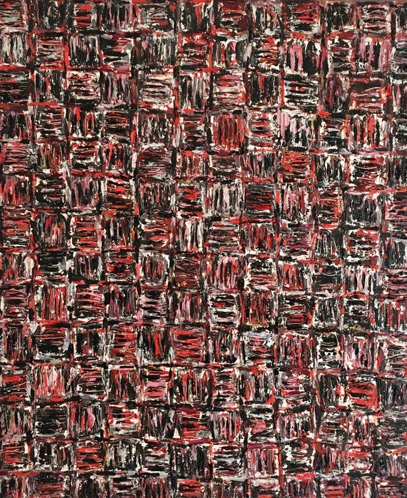 Abstract Squares Oil Painting On Canvas Imagination I Etsy