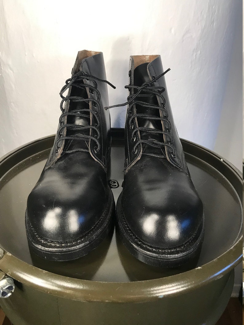 high gloss parade boots