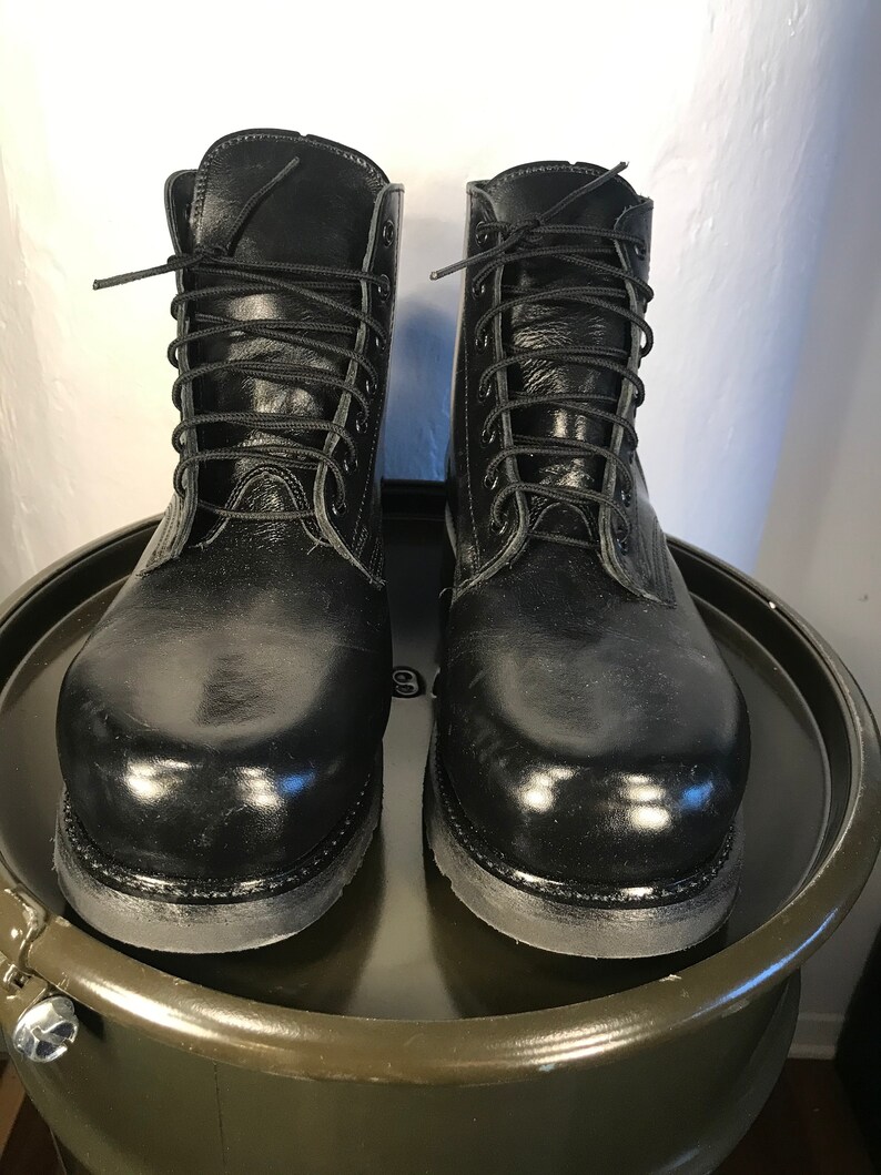 high gloss parade boots