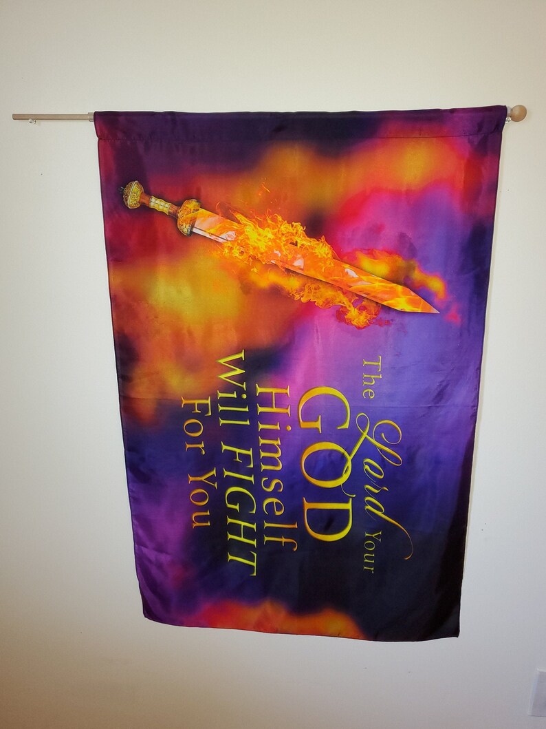 Worship flags Fire Sword silk worship Flag fire flag Etsy