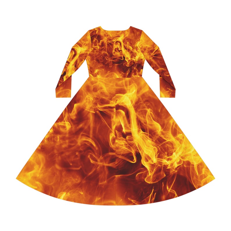 Fire Priestess Robe Women's Long Sleeve Fire Worship Dance Dress - Etsy