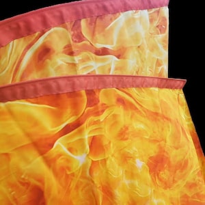 Fire Worship Flags – Prophetic Christian Dance Banners | Spiritual Warfare Praise Flags | Flexi-Rod Flowy Banner for Church
