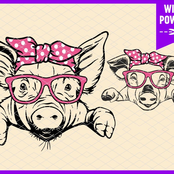 Pig funny face svg,Pig Vector,Pig Clipart,Pig Shirt,Pig printable,Farm animal svg,Pigs Svg files for cricut, Pig Svg Files,Pigs Dxf files,