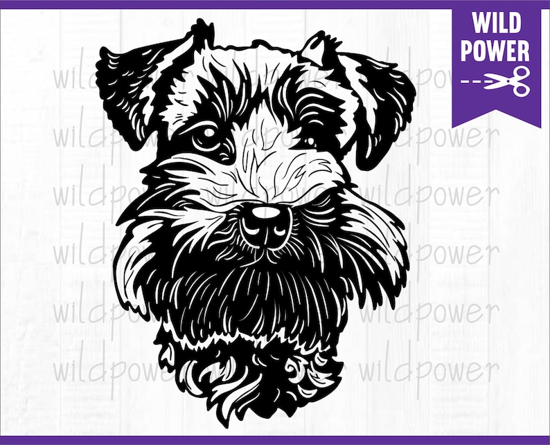 Miniature Schnauzer Svgmini Schnauzer Dog Svg Cricutlaser - Etsy