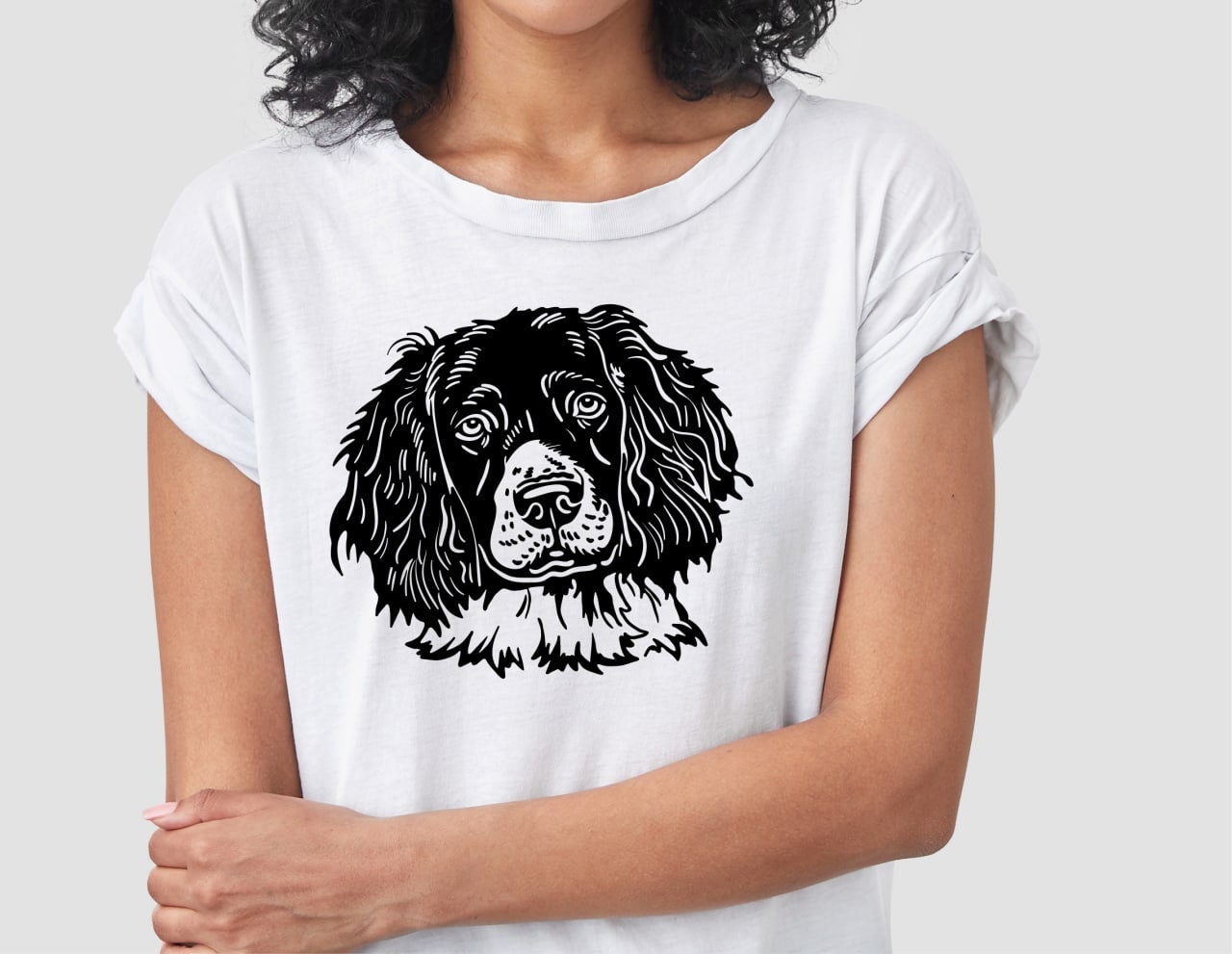 English Springer Spaniel Dog King Queen Wearing Crown - English Springer  Spaniel - Kids T-Shirt