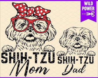 Shih tzu mom svg, Dog SVG file for Cricut,shih tzu girl vector printable art png,Shih tzu shirt design,Dog Vector,Shih tzu shirt