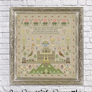 1819 Scottish Sampler Antique Reproduction - Cross Stitch - Counted Chart - PDF Instant Download - Cross-Stitch Pattern Old European UK Rare