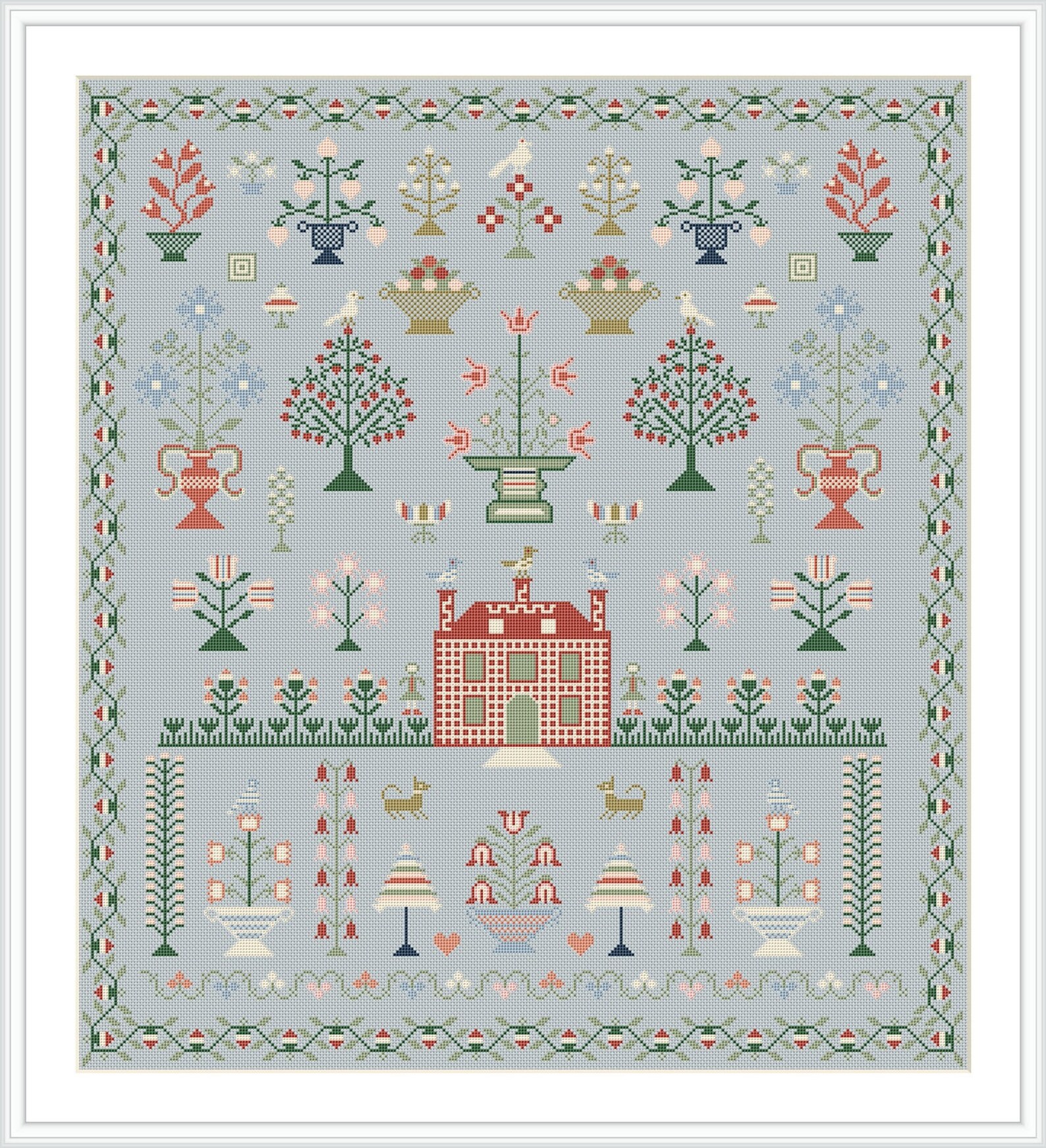 1831 American Sampler Antique Reproduction - Cross Stitch - Counted ...