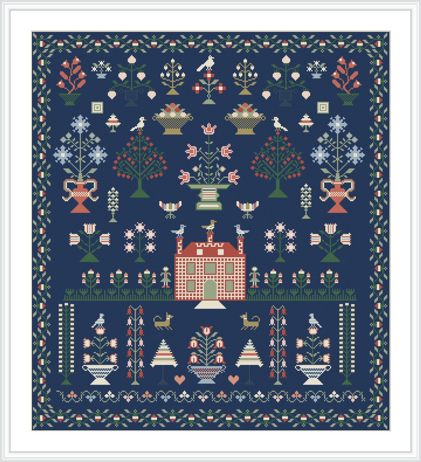1831 American Sampler Antique Reproduction - Cross Stitch - Counted ...
