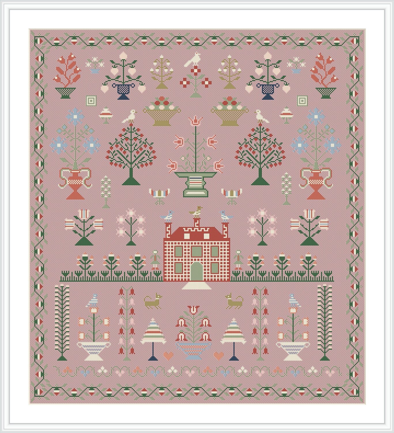 1831 American Sampler Antique Reproduction - Cross Stitch - Counted ...