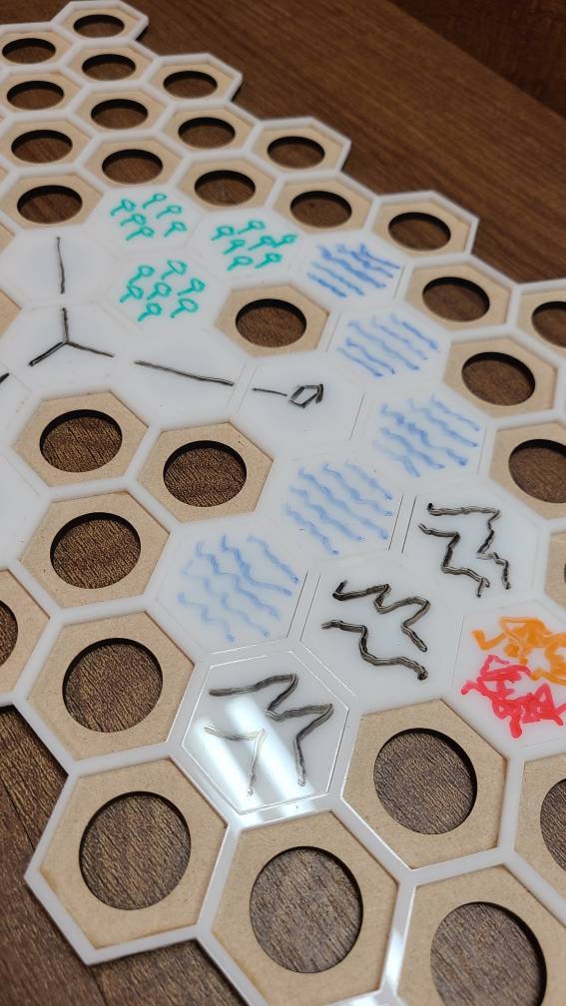Dry Erase Hex Map Perfect for Roll Playing or Prototyping Etsy