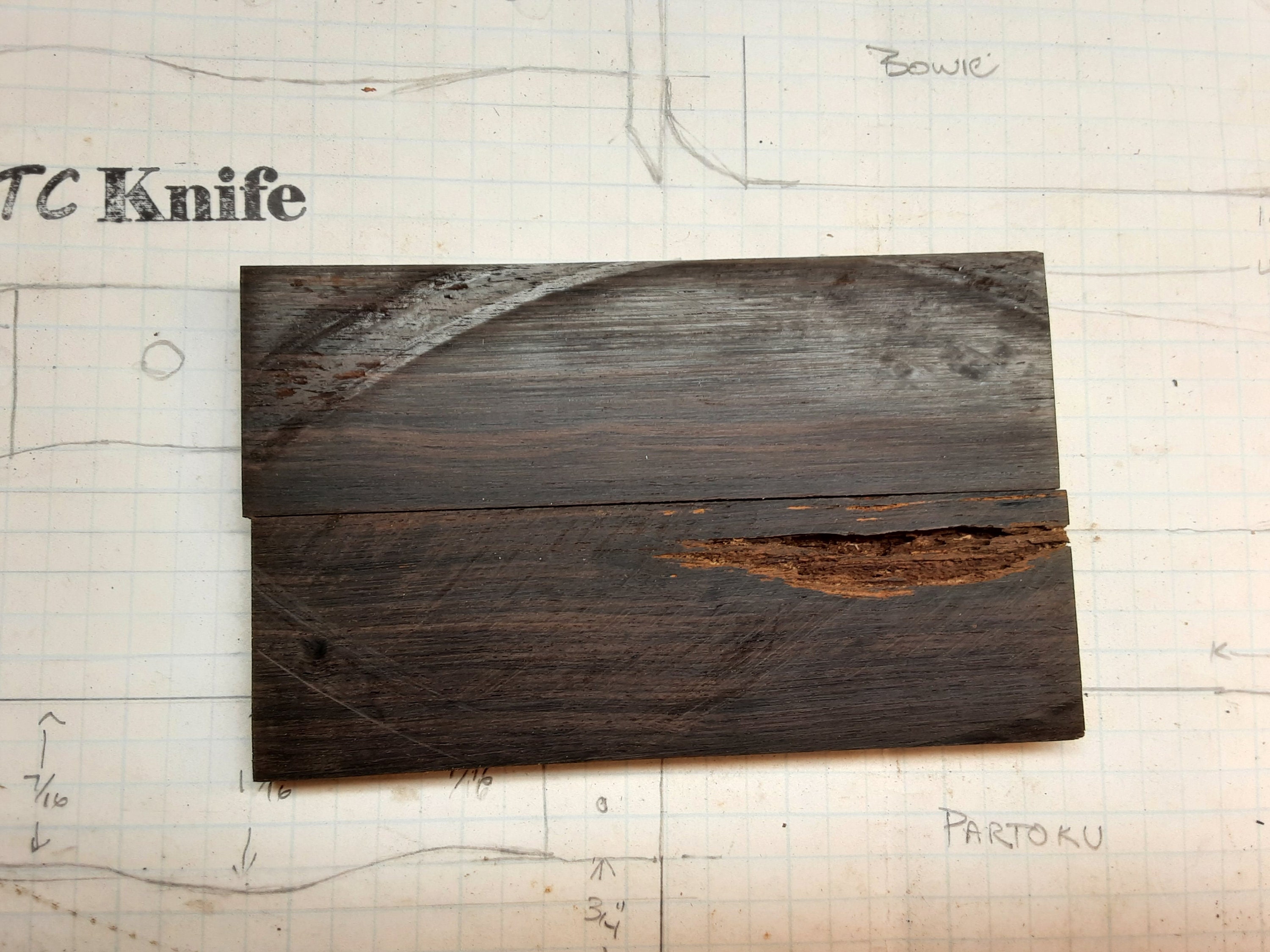 AFRICAN BLACKWOOD wood knife scales black wood matched pairs Etsy