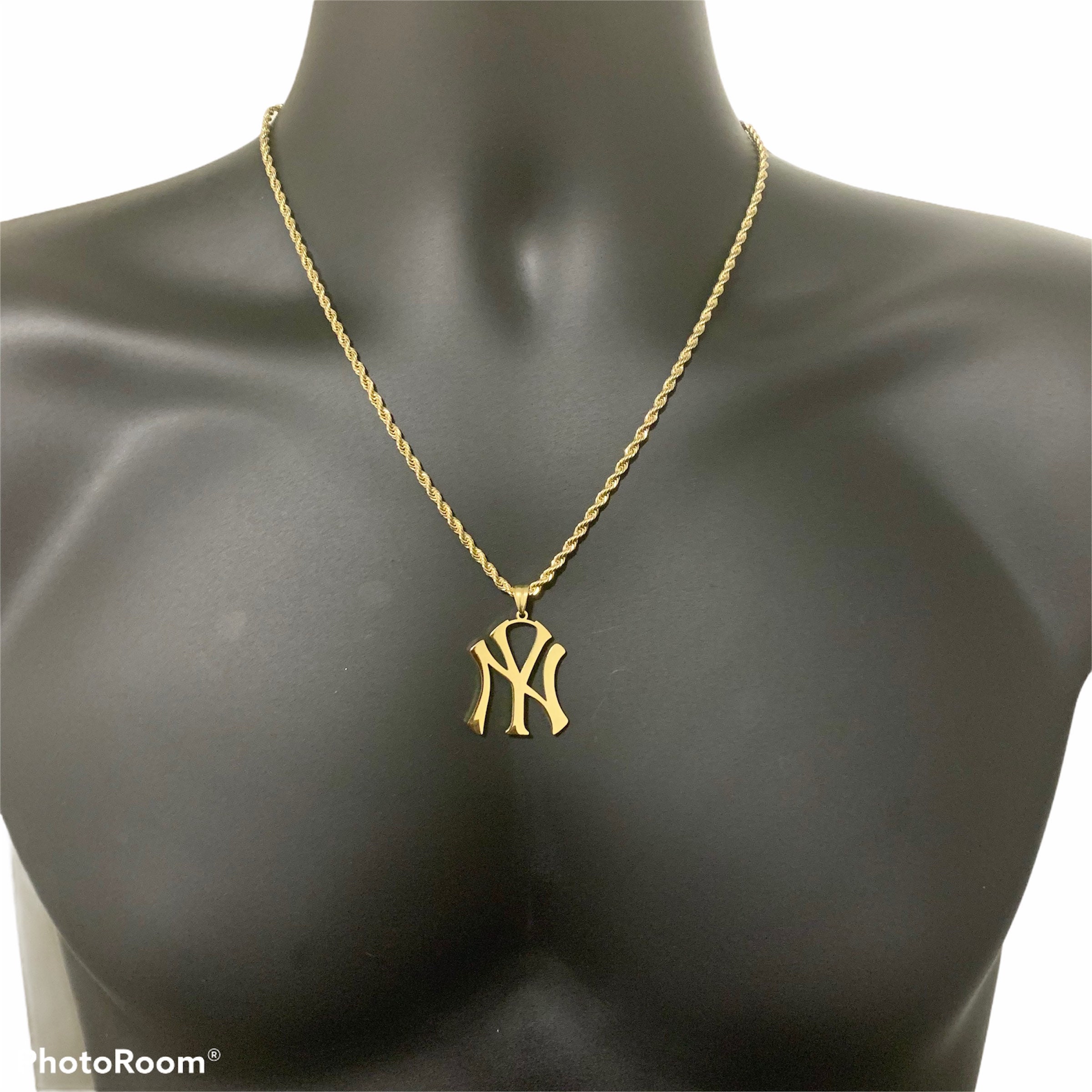 Large NY Pendant For Men New York Yankees Necklace Gifts Etsy