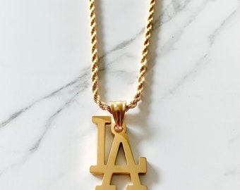 LA Necklace West Coast Jewelry | Los Angeles Dodgers | Husband gift | So Cal | Gifts For Him | California Charm | Baseball Sports Fan