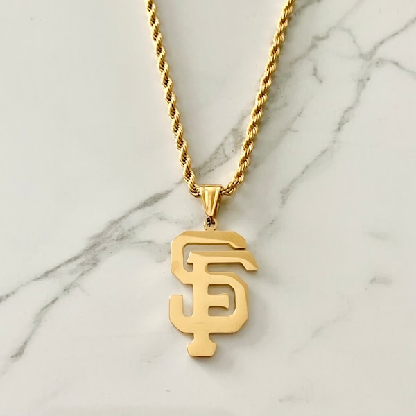 San Francisco Charm | Sports Fan | San Fran City | Unisex Gifts | State Pendant | Baseball Pendant | California State