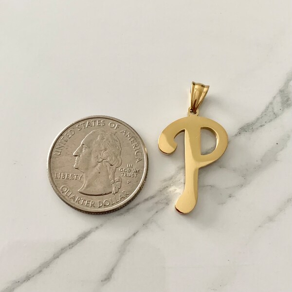 Collar de Filadelfia / Fanático del béisbol / Regalo para él / Regalos para ella / Colgante de Filadelfia / Dije con la inicial P / Estado de Pensilvania