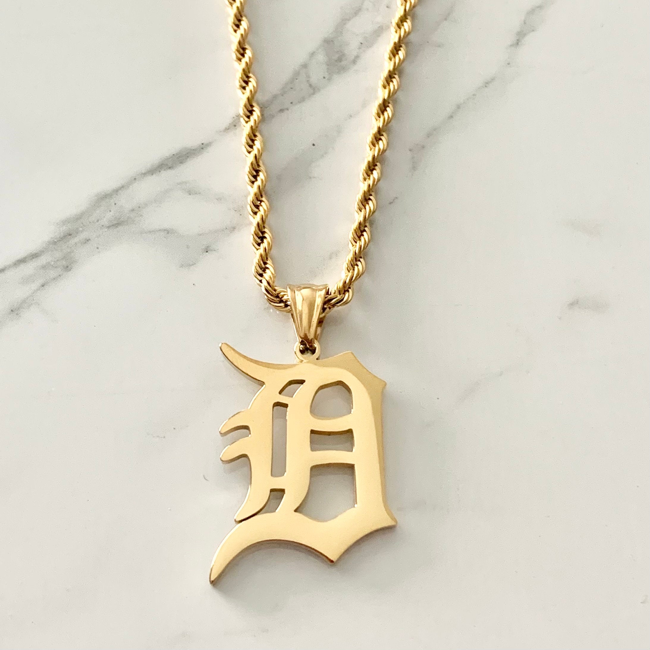 Detroit Tigers Women's Gold-Plated Small Dog Tag Necklace