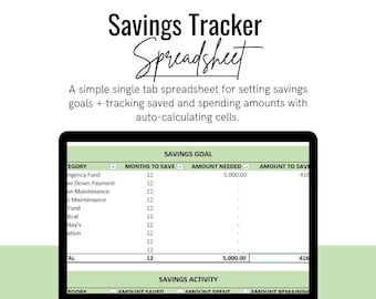 Savings Tracker Spreadsheet