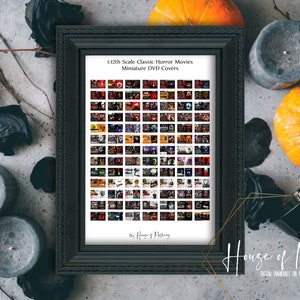 1:12 Scale Classic Horror Movies DVD Covers 91 Digital INSTANT DOWNLOAD Images/Dollhouse/Printable Scary Movie Themed Blu-ray Covers/300 dpi
