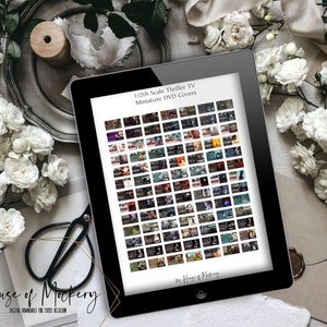 1:12 Scale Thriller Television Series Covers 91 Digital INSTANT DOWNLOAD Images/Dollhouse/Printable TV Scary Themed Covers/300 dpi