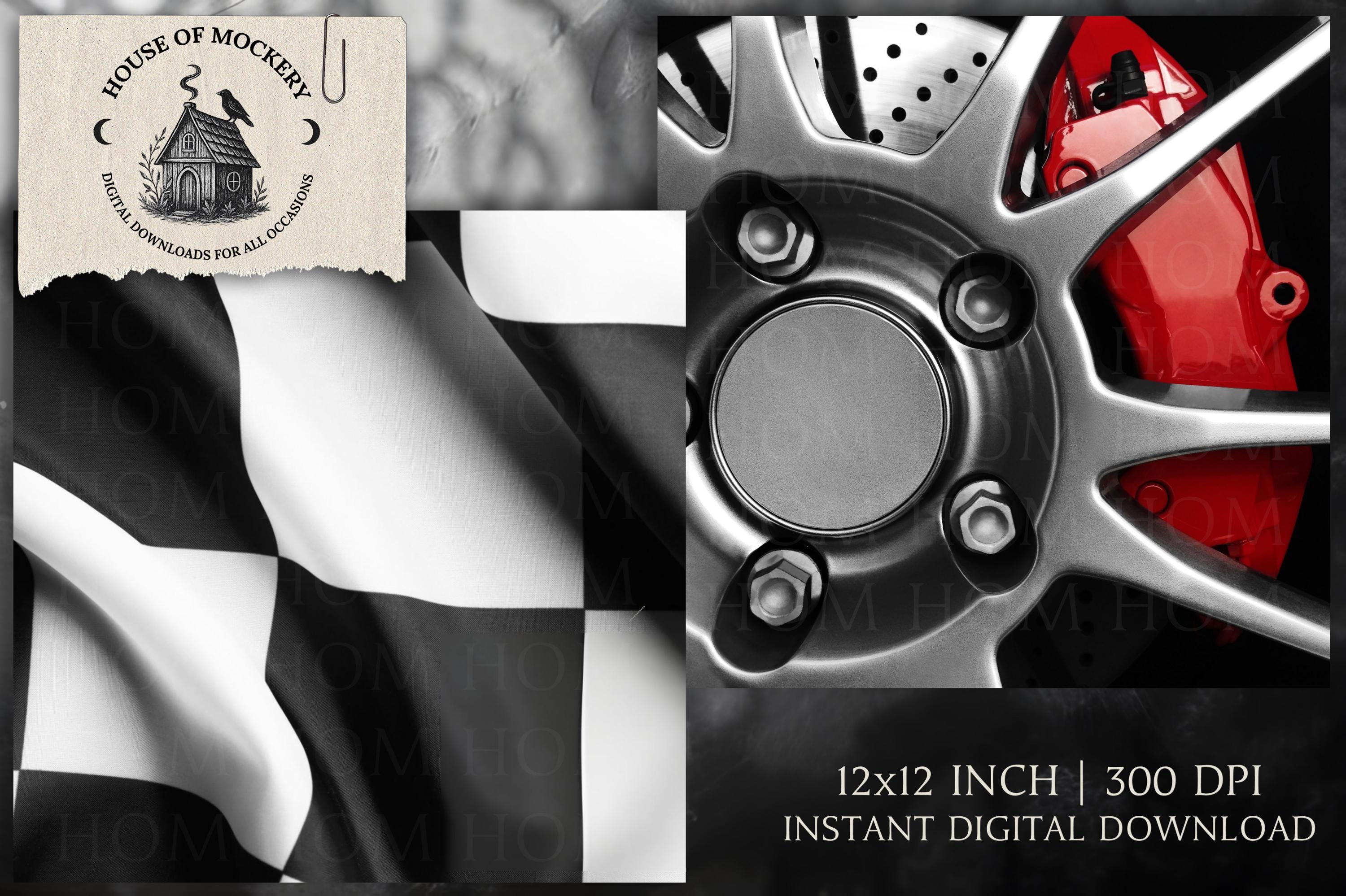 Tote Racing Paper American Racing Digital Paper Kit 12x12 Inch, 10 Digital INSTANT ...