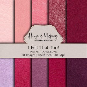 Kit de papel digital "I Felt That Too" de 30 x 30 cm, 10 archivos JPG de alta resolución para descarga instantánea, para diarios basura, álbumes de recortes y fondos imprimibles para manualidades.