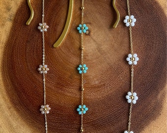 Handmade Beaded Flower Bookmark