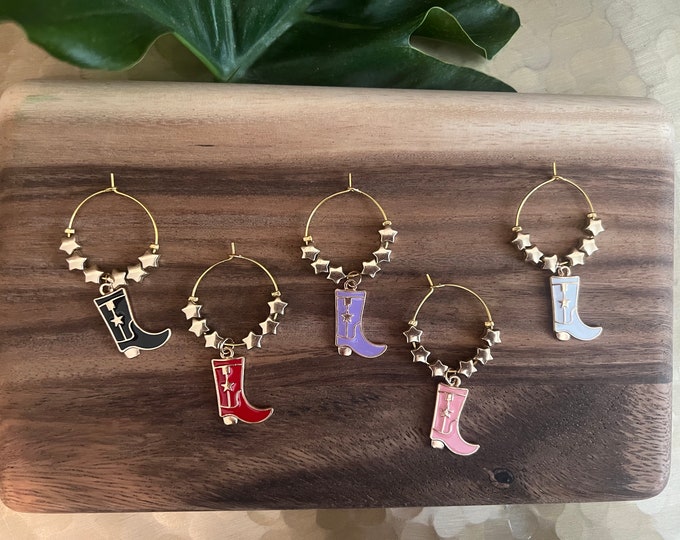 Wine Glass Charms—Western Cowgirl  Rodeo Charms (set of 5)