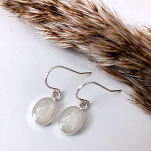 Sterling Silver Memorial Cremation Dangle Earrings (Cremation Jewelry / Ash Earring /  Ash Jewelry / Urn Earring / Pet Loss)