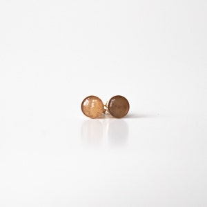 14k Yellow Gold Filled Memorial Cremation Stud Earrings (Cremation Jewelry / Ash Earring /  Ash Jewelry / Urn Earring / Pet Loss)