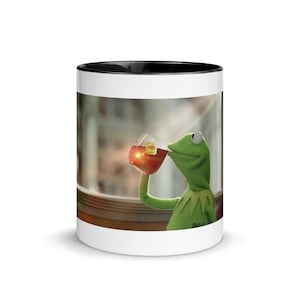Kermit Sipping Tea Meme Mug
