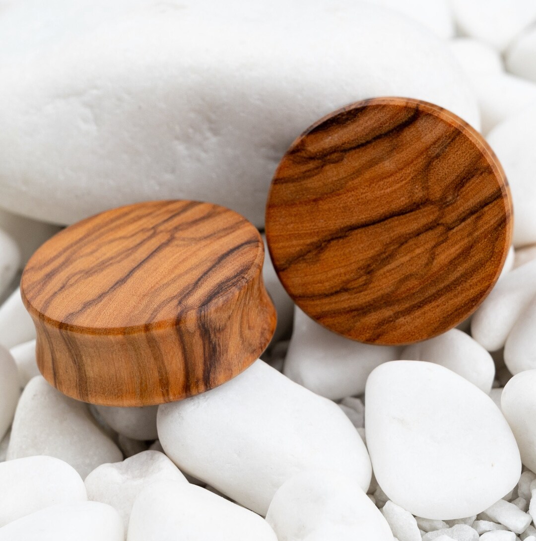 Ear Plugs From Olive Wood Ear Wood Gauges Tunnels and Plugs Etsy