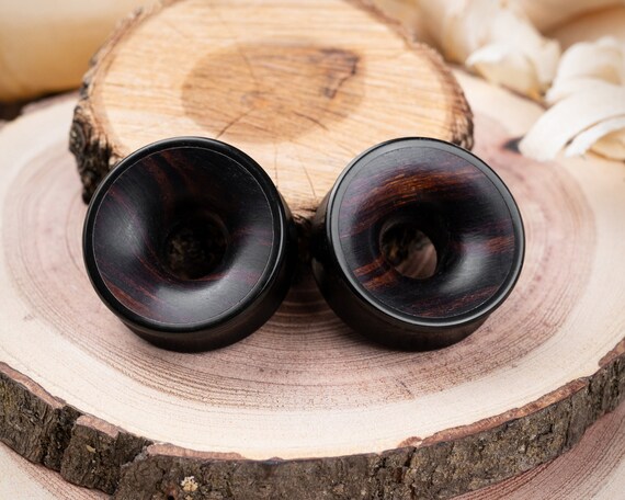 Ear Tunnels Ebonite Tunnels With Ironwood Insert Ear Gagues