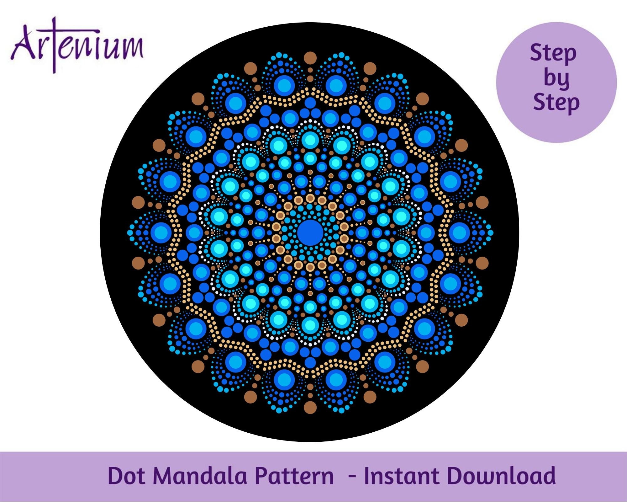Mandala Dot Art Designs For Beginners Mandala Dot Painting Beginners Tutorial Green Flower
