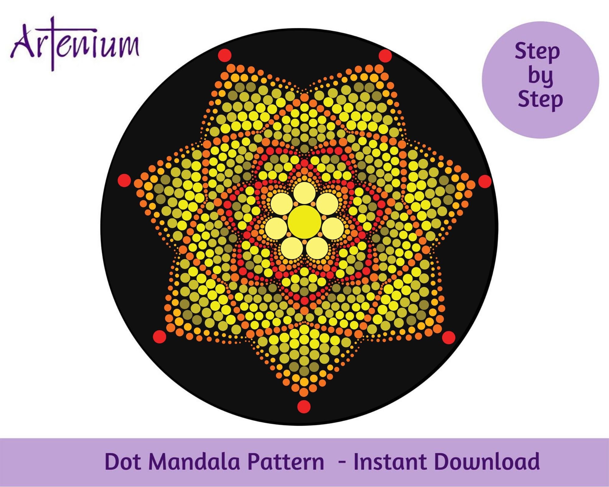 48 Pcs Mandala Dotting Tools for Painting Rocks Mandala Stencils