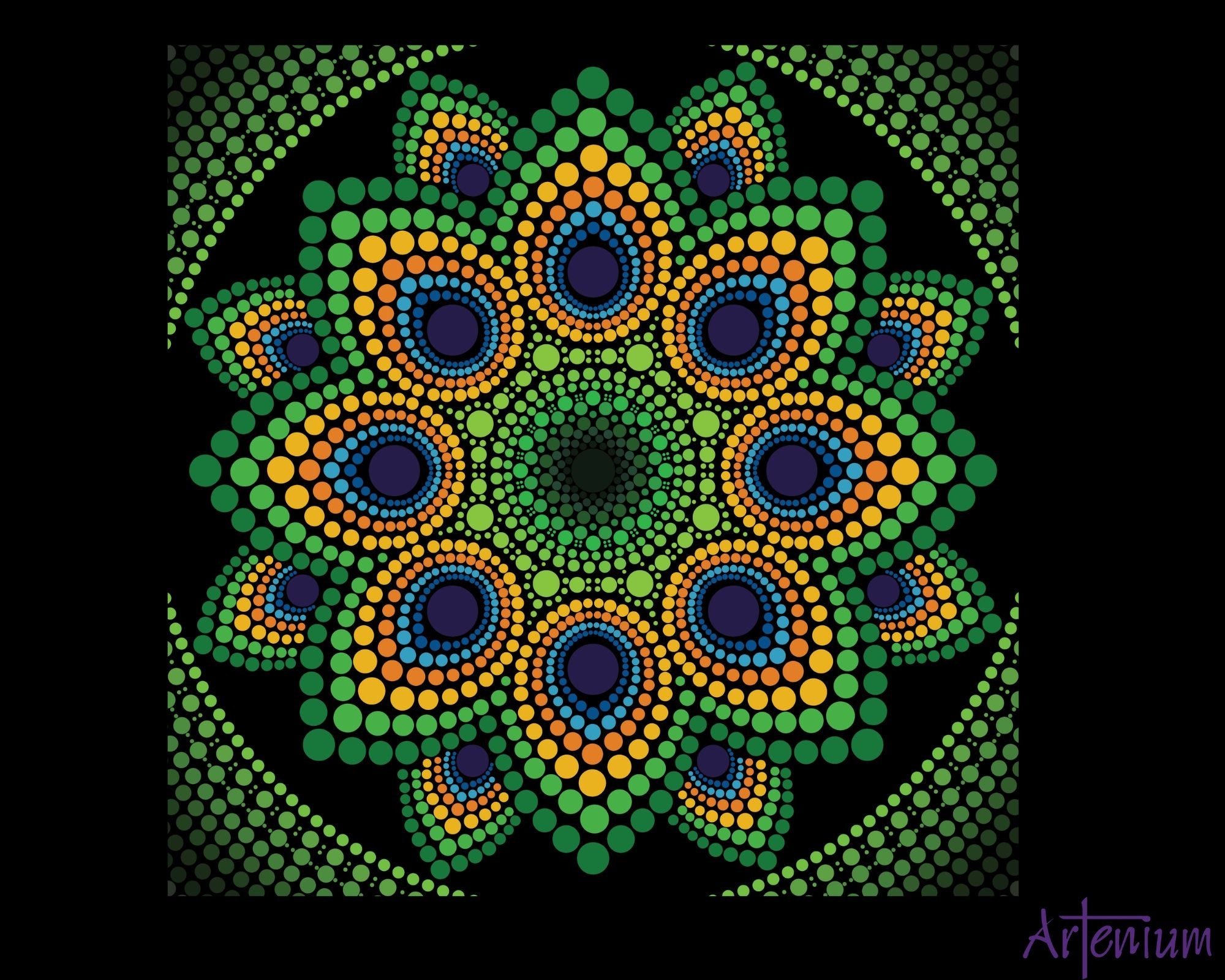 Mandala Dot Art Printable Patterns