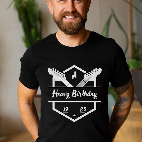 Heavy Birthday - UNISEX T-Shirt - Das Geschenk zum 40. Geburtstag für den Heavy Metal und Hard Rock Fan