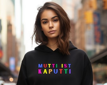 Mutti ist kaputti - Unisex College Hoodie für Mutter mit Baby, Geschenk Babyparty, Geschenk Mutter mit Schlafmangel, Mama von Kleinkindern