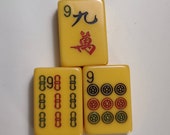 DB4 - Vintage Mahjong Nine Character, Dot or Bamboo Bakelite Catalin Tile