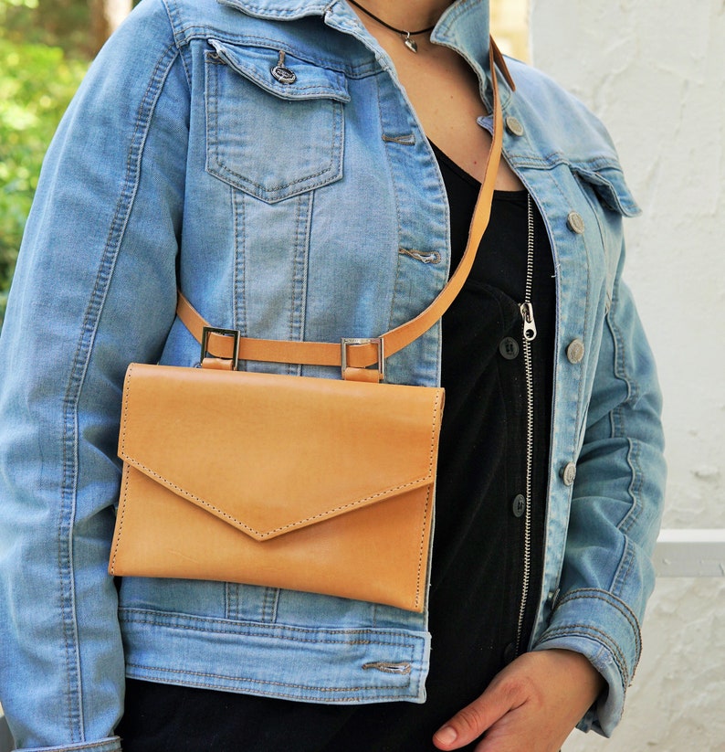 Hands-free Pocket Belt Fashion Bag Safe Bags Greek Leather Belt Bag Hip Pouch Small Bag Gift for her Leather Belt Pack Crossbody bag