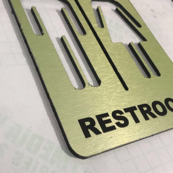 1 piece Custom laser cutting, Acrylic 2mm, office, restaurants, hotel, door tags, name signs, UV Printing services, restroom si