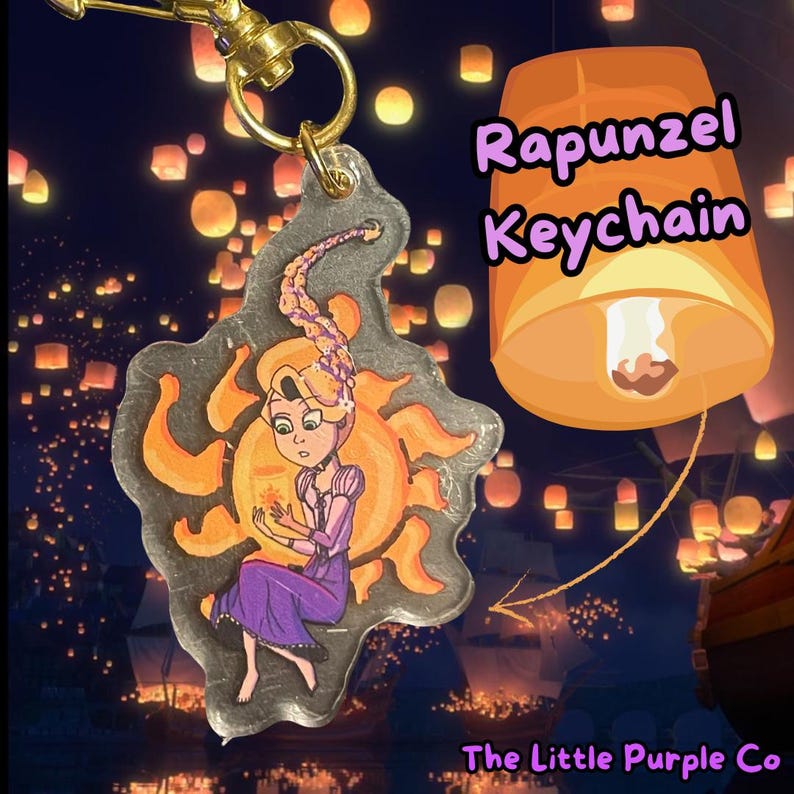 Rapunzel Tangled Acrylic Keychain - Etsy