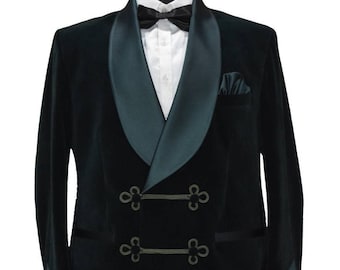 Slim Fit Velvet Tuxedo Suit: 3-Piece Wedding Party Dinner Suit